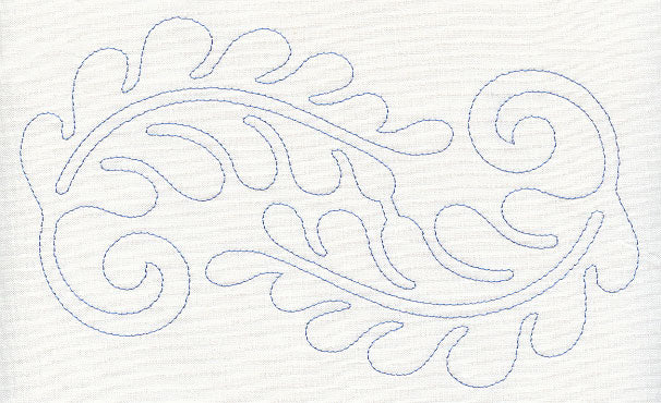 Feather Quilting Curled Feather Pair (Single Run)