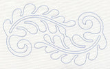 Feather Quilting Curled Feather Pair (Single Run)