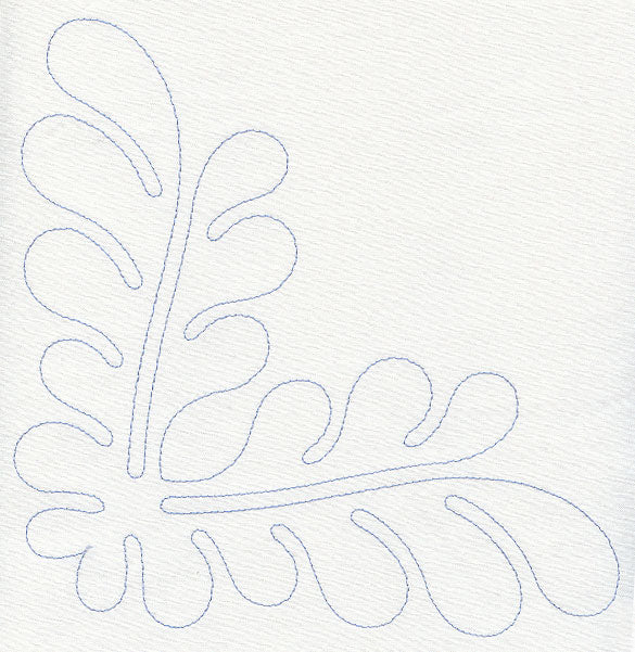 Feather Quilting Simple Corner 1 (Single Run)