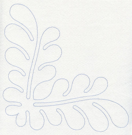 Feather Quilting Simple Corner 1 (Single Run)