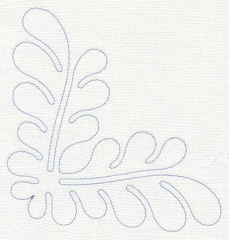 Feather Quilting Simple Corner 1 (Single Run)