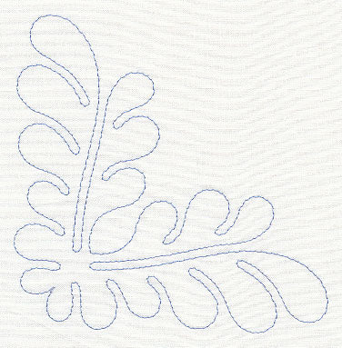 Feather Quilting Simple Corner 1 (Single Run)