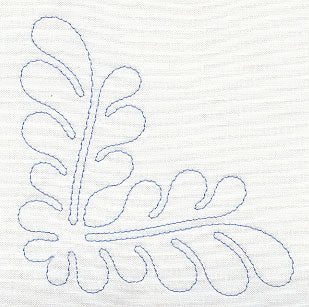 Feather Quilting Simple Corner 1 (Single Run)