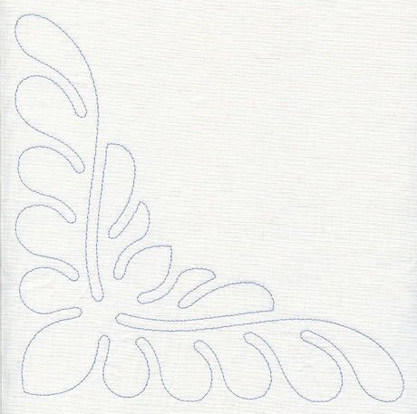 Feather Quilting Simple Corner 2 (Single Run)
