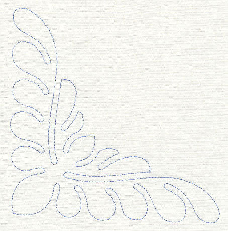 Feather Quilting Simple Corner 2 (Single Run)
