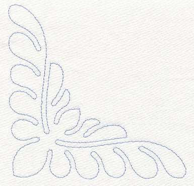 Feather Quilting Simple Corner 2 (Single Run)