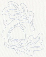 Oak Leaves and Acorn Quilting Motif (Single Run)