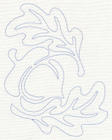 Oak Leaves and Acorn Quilting Motif (Single Run)
