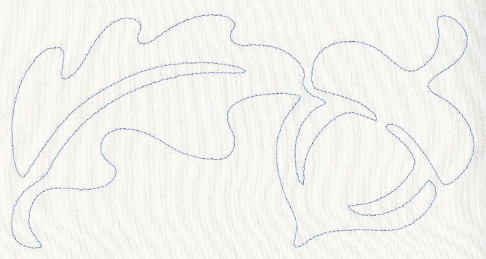 Oak Leaves and Acorn Quilting Border (Single Run)