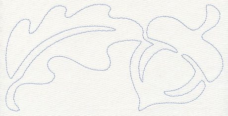 Oak Leaves and Acorn Quilting Border (Single Run)