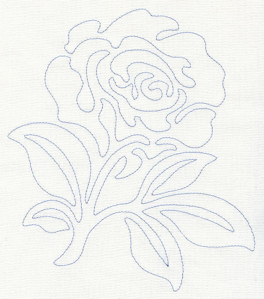 Rose Quilting Motif (Single Run)