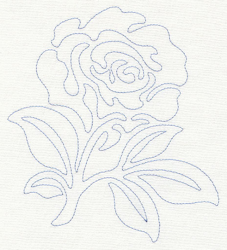 Rose Quilting Motif (Single Run)