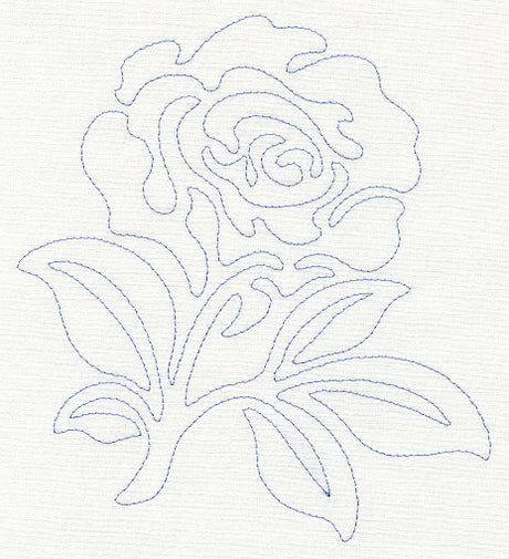 Rose Quilting Motif (Single Run)