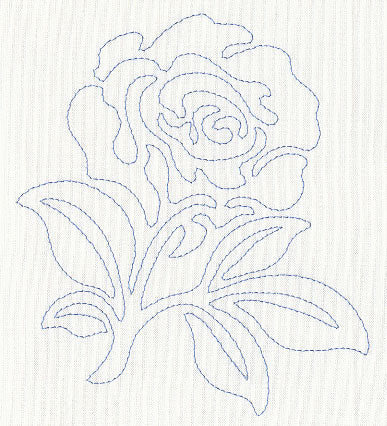 Rose Quilting Motif (Single Run)