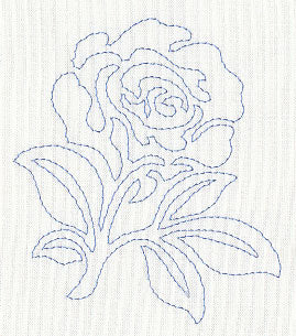 Rose Quilting Motif (Single Run)