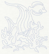 Tropical Fish Quilting Motif (Single Run)