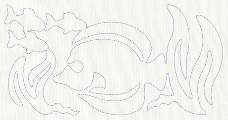 Tropical Fish Quilting Border (Single Run)