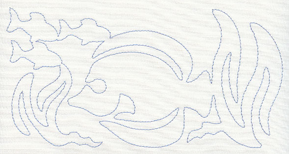 Tropical Fish Quilting Border (Single Run)