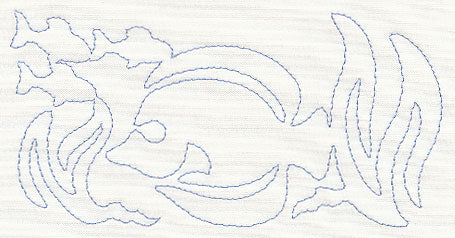 Tropical Fish Quilting Border (Single Run)