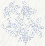 Floral Flight Quilting Motif (Single Run)