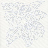 Hibiscus Quilting Motif (Single Run)