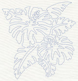 Hibiscus Quilting Motif (Single Run)