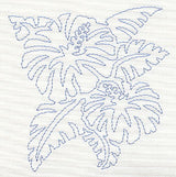 Hibiscus Quilting Motif (Single Run)