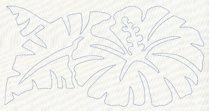 Hibiscus Quilting Border (Single Run)