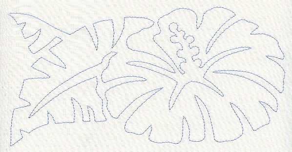 Hibiscus Quilting Border (Single Run)