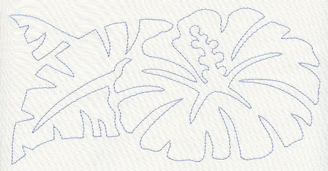 Hibiscus Quilting Border (Single Run)