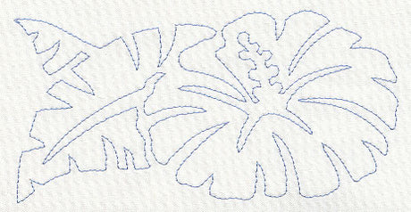Hibiscus Quilting Border (Single Run)