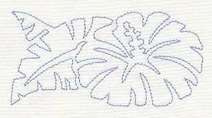 Hibiscus Quilting Border (Single Run)