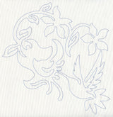 Hummingbird & Flowers Quilting Motif (Single Run)