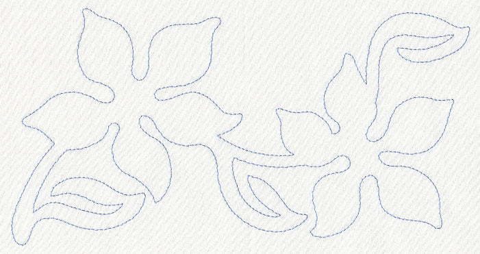 Hummingbird & Flowers Quilting Border (Single Run)