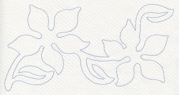 Hummingbird & Flowers Quilting Border (Single Run)