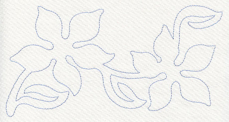 Hummingbird & Flowers Quilting Border (Single Run)