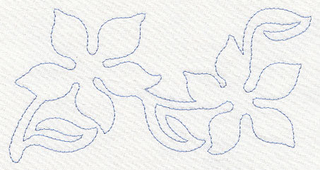 Hummingbird & Flowers Quilting Border (Single Run)