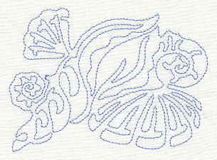 Seashells Quilting Motif (Single Run)