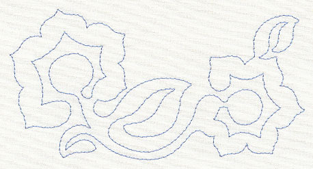 Rooster and Flowers Quilting Border (Single Run)