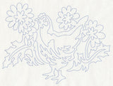 Hen and Flowers Quilting Motif (Single Run)