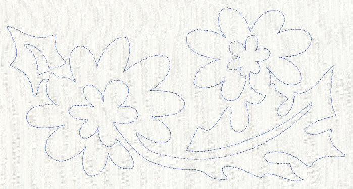 Hen and Flowers Quilting Border (Single Run)
