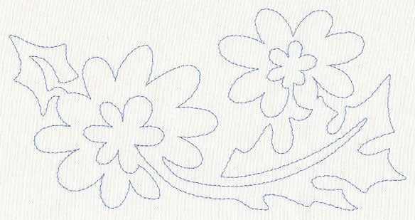 Hen and Flowers Quilting Border (Single Run)