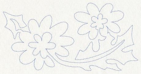Hen and Flowers Quilting Border (Single Run)