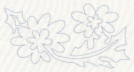 Hen and Flowers Quilting Border (Single Run)