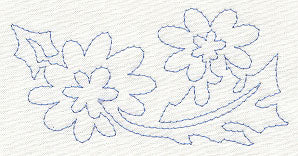 Hen and Flowers Quilting Border (Single Run)