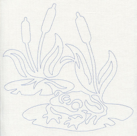 Pond Life Quilting Motif (Single Run)