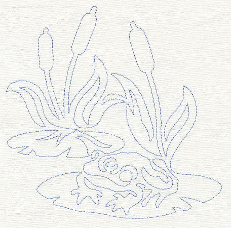 Pond Life Quilting Motif (Single Run)