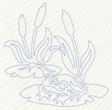 Pond Life Quilting Motif (Single Run)