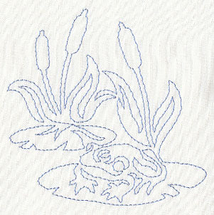 Pond Life Quilting Motif (Single Run)