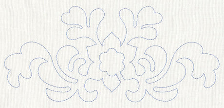 Feather Quilting Flower Crest 2 (Single Run)